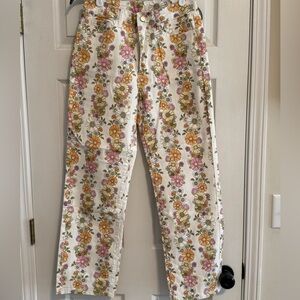Floral High Rise Boutique Women Jeans- Never Worn